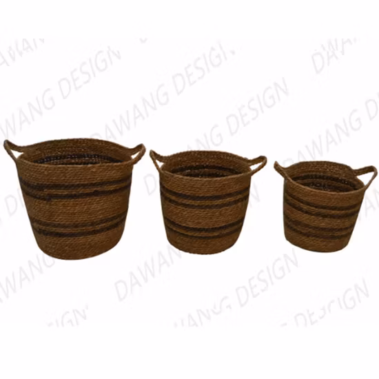 New Popular Modern Seagrass Wicker Flower Pot Plant Straw Storage Flower Basket