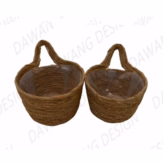 New Popular Modern Seagrass Wicker Flower Pot Plant Straw Storage Flower Basket