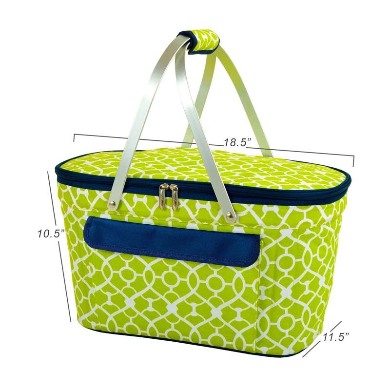 Customized Folding Collapsible Travel Insulated Thermal Cooler Bag Picnic Basket