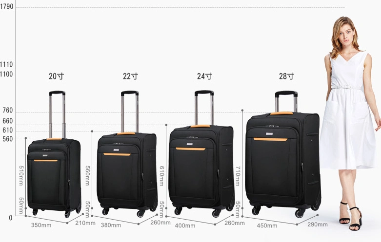 Quality Fashion Wheeled Trolley Luggage Leisure Business Travel Shopping Camping School Suitcase Bag Case (CY6841)