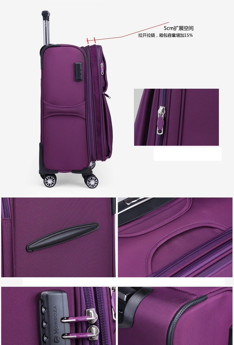 High Quality Waterproof Wheeled Trolley Luggage Suitcase Leisure Travel Bag Case (CY3396)