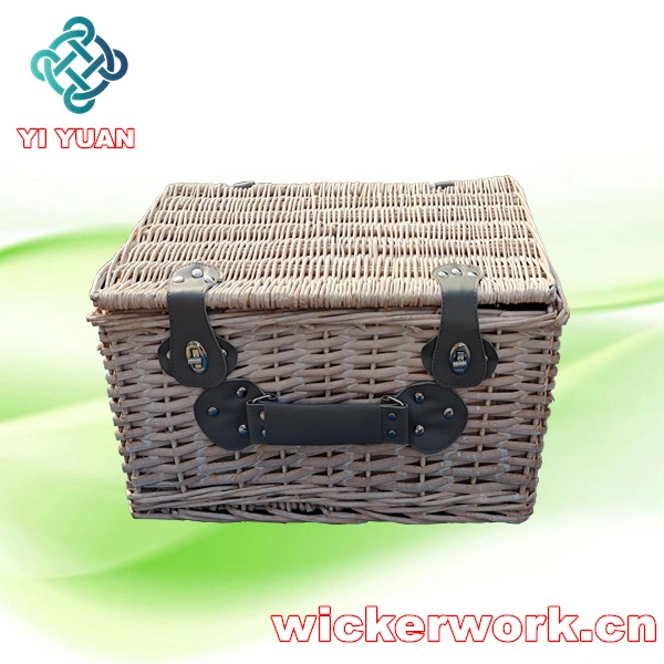 Wicker Basket Wicker Camping Picnic Basket Hamper with Lid