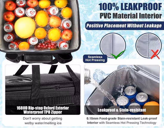 식품 포장용 절연 프로모션 캔 쿨러 백, 절연 피크닉 점심 가방, 야외/캠핑/바비큐/여행용 대형 소프트 쿨러 백